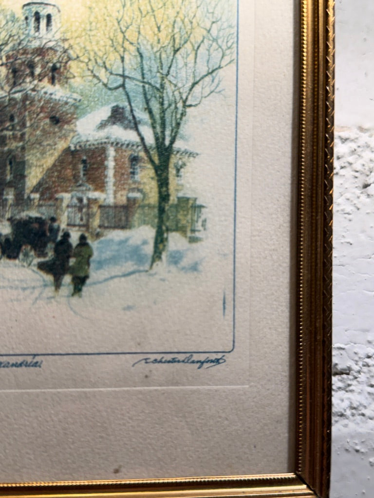 Christ Church Alexandria Print c.1905–1925 by Frederick Schmutzer | Framed Early 20th Century American Architectural Art