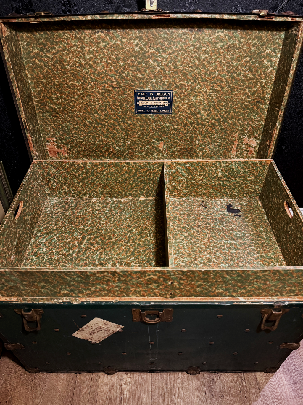 Steamer Trunk / Travel Chest, Portland Trunk Manufacturing Co., Oregon, c. 1920s–1940s