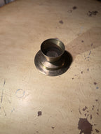 Late Victorian Turned Brass Inkwell Base (c. 1870–1910)