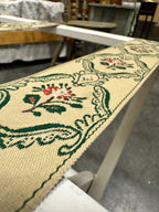 Scheibe Folding Luggage Rack with Floral Tapestry Straps, c. 1960s