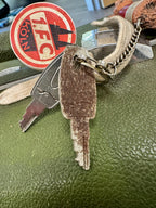 Sears Forecast Avocado Hardside Suitcase with Keys, c. 1968–1975