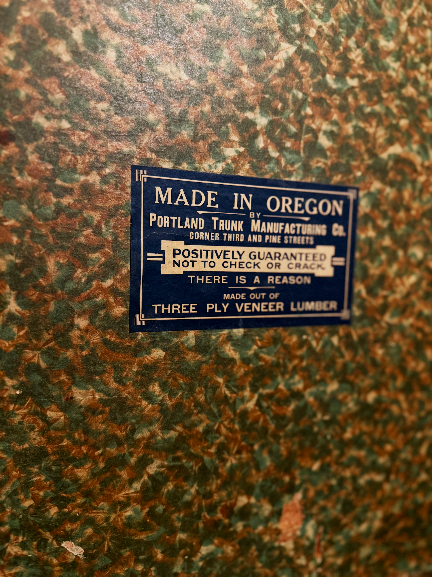 Steamer Trunk / Travel Chest, Portland Trunk Manufacturing Co., Oregon, c. 1920s–1940s