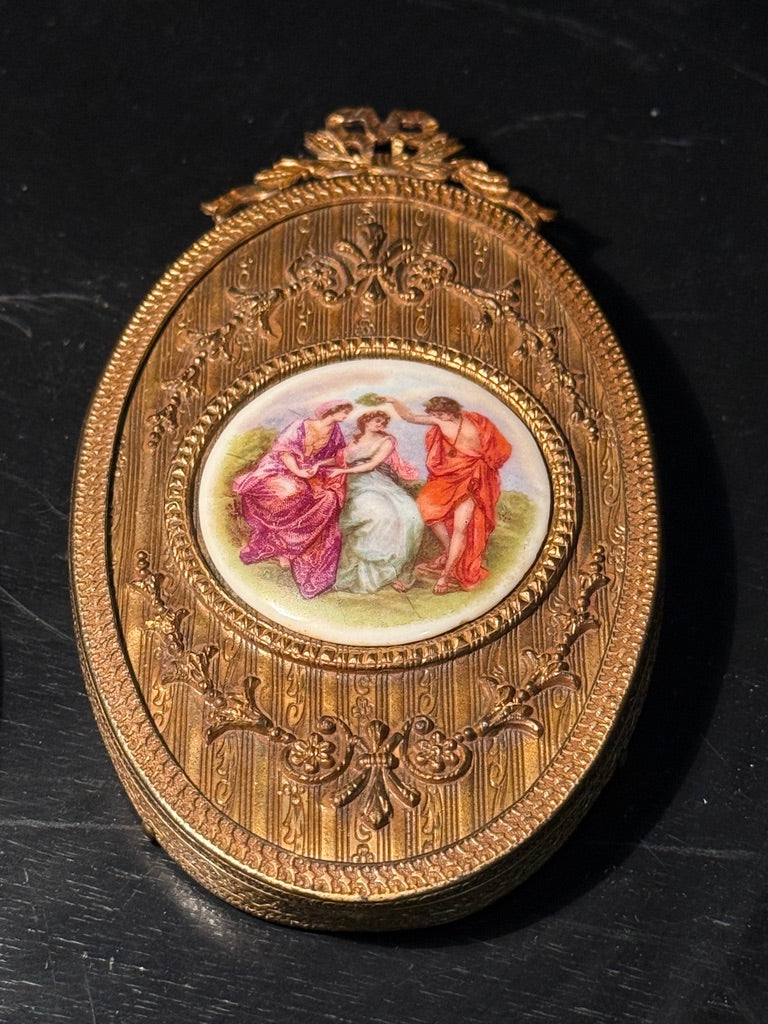 Pair of Antique Gilt Classical Medallion Wall Plaques, c. 1890s–1920s