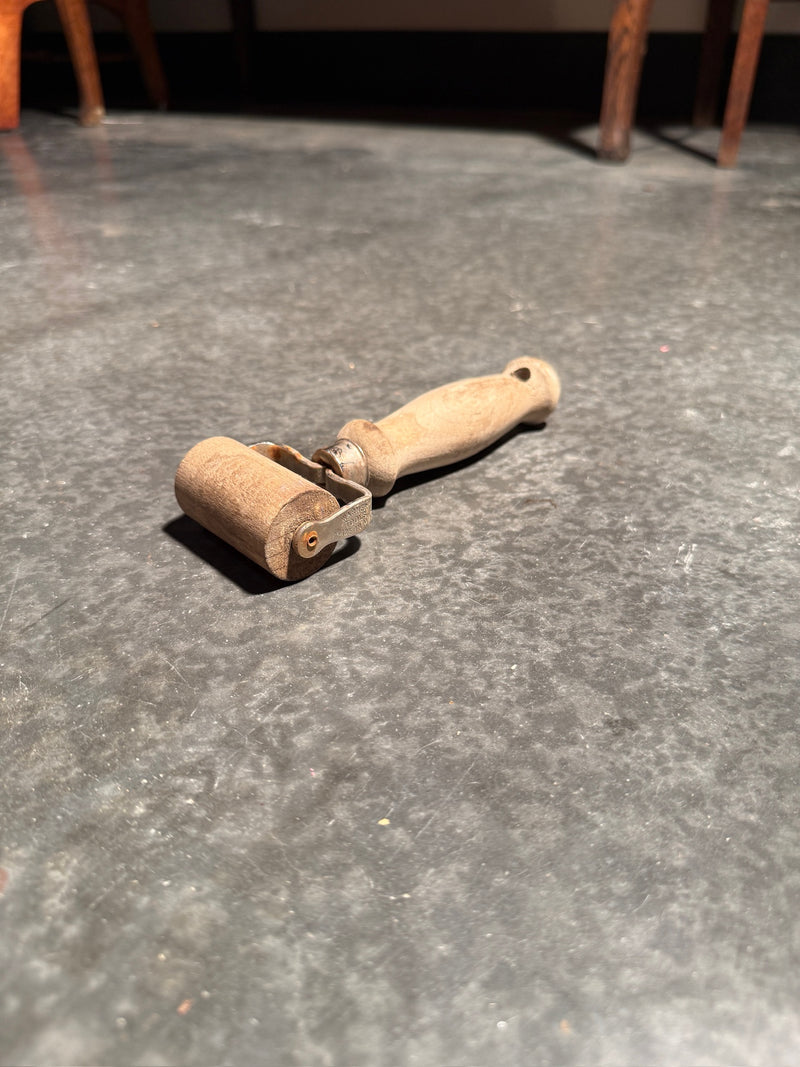 Vintage Warner Tools Wood Wallpaper Seam Roller, USA, c. 1935–1960