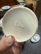 Alamo Pottery White Art Deco Creamer, c. 1940s