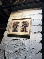 Berta Hummel Children Under Umbrella Prints (1931 & 1936) | Antique German Illustration Pair