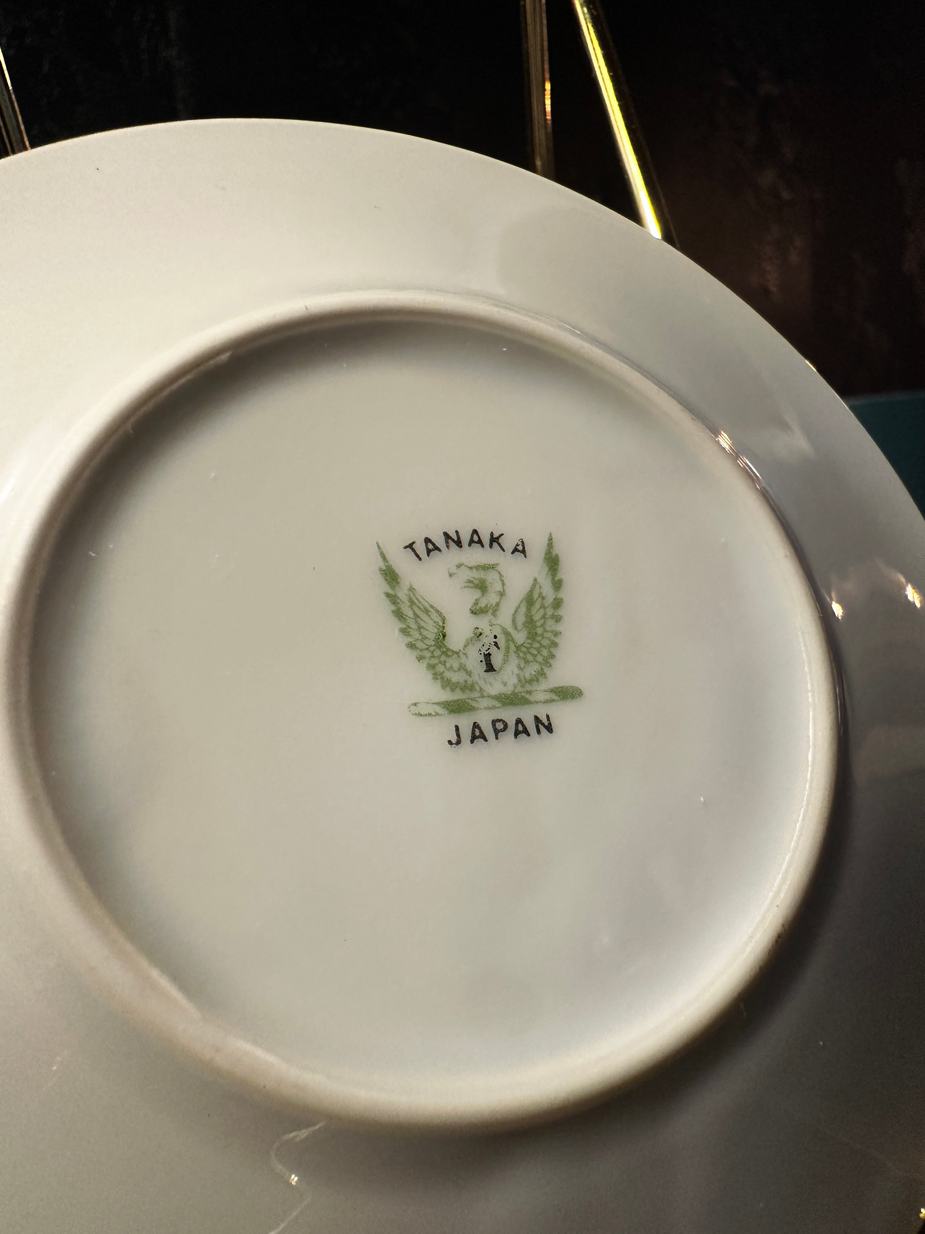 Tanaka Japan Porcelain Saucer with Geisha Scene