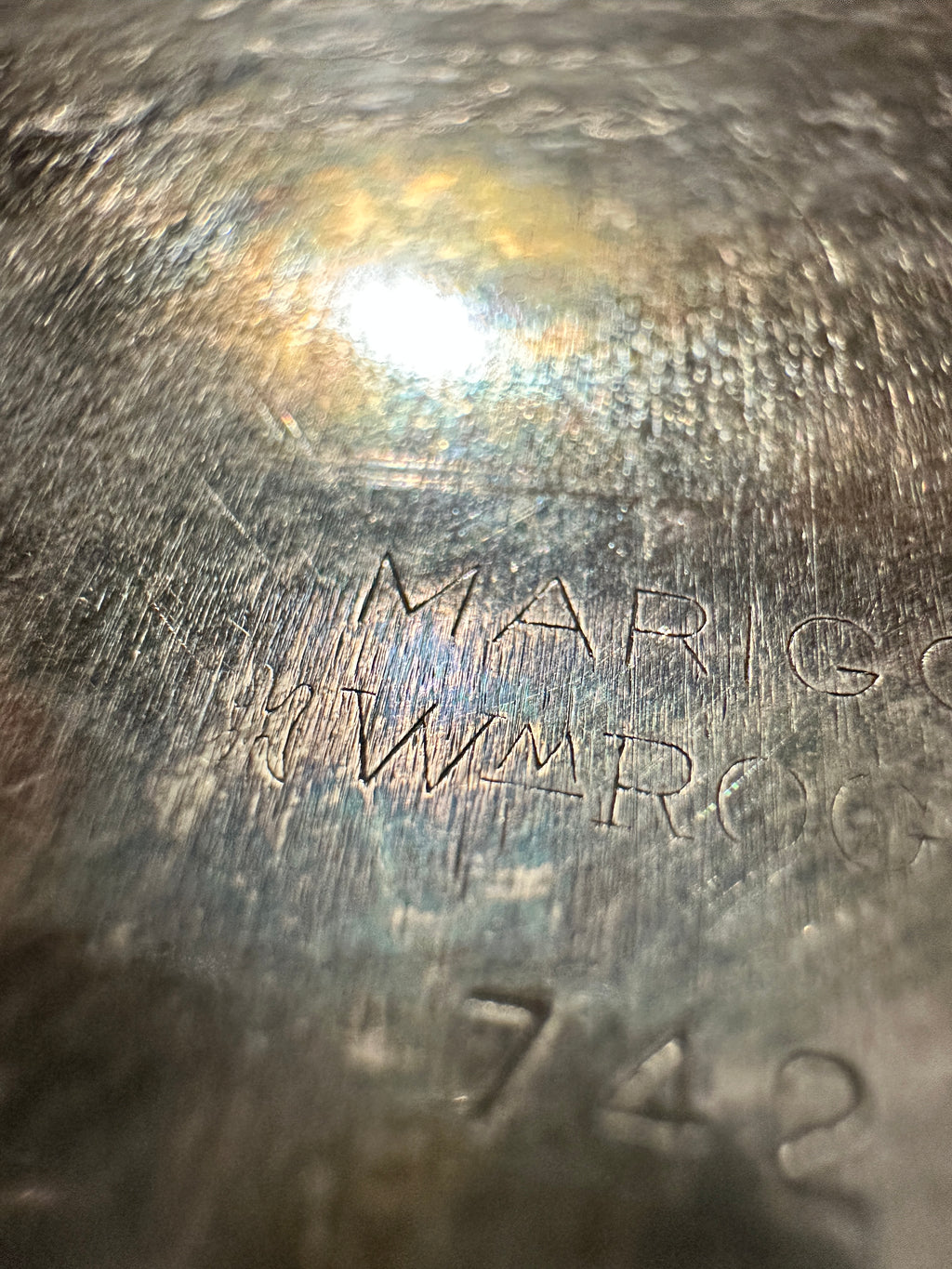 1947 Wm. Rogers Marigold Silverplate Presentation Platter, Knoxville Tennessee