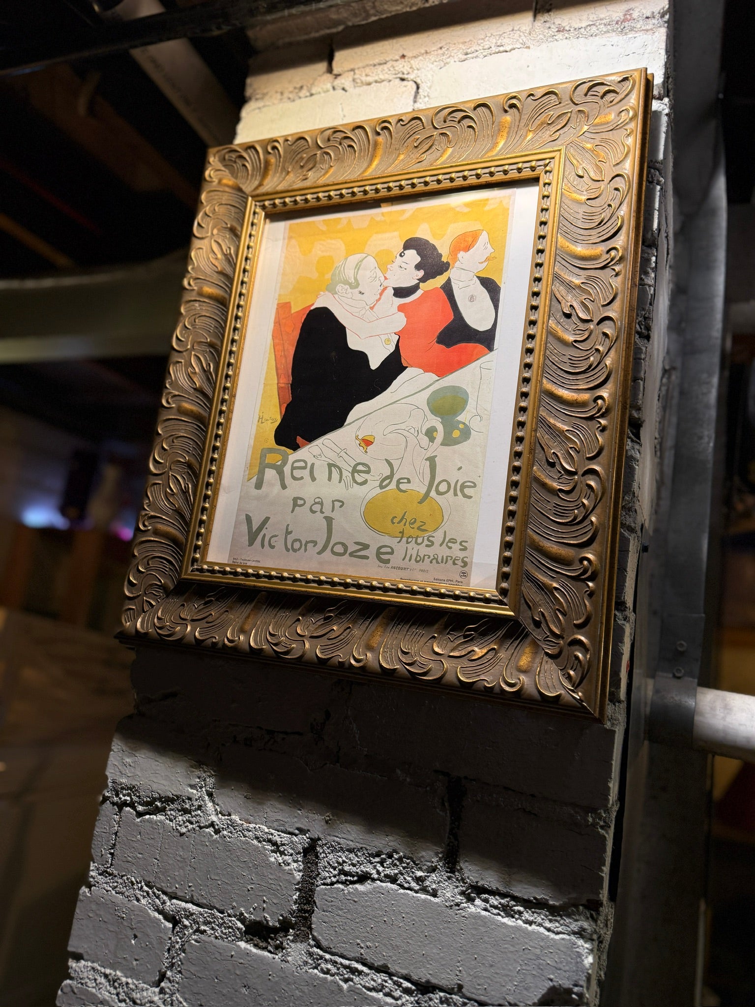Framed Reine de Joie Toulouse-Lautrec Paris Poster