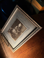 The Hughes Studio “My Baby Bernice” Antique Studio Portrait in Embossed Metal Frame (c. 1910–1920)