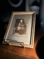 The Hughes Studio “My Baby Bernice” Antique Studio Portrait in Embossed Metal Frame (c. 1910–1920)