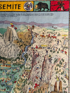 1931 Jo Mora Yosemite Pictorial Map – Vintage National Park Illustration | H.S. Crocker Print