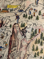 1931 Jo Mora Yosemite Pictorial Map – Vintage National Park Illustration | H.S. Crocker Print