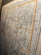 1939 Nevada State Map from Collier’s World Atlas, Gilt Framed