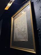 1939 Nevada State Map from Collier’s World Atlas, Gilt Framed