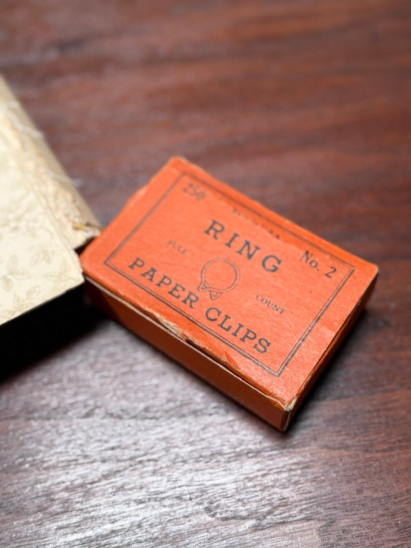 Vintage No. 2 Ring Paper Clips in Original Box
