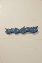 Hand-Painted “Welcome Friends” Folk Art Wooden Wall Plaque, c. 1970s–1980s