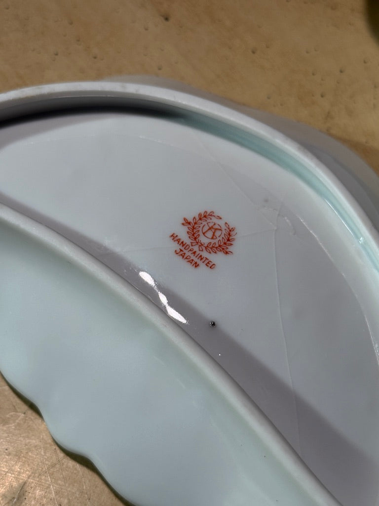 Set of 3 Hand-Painted Japanese Porcelain Trinket Dishes (c. 1935–1955)