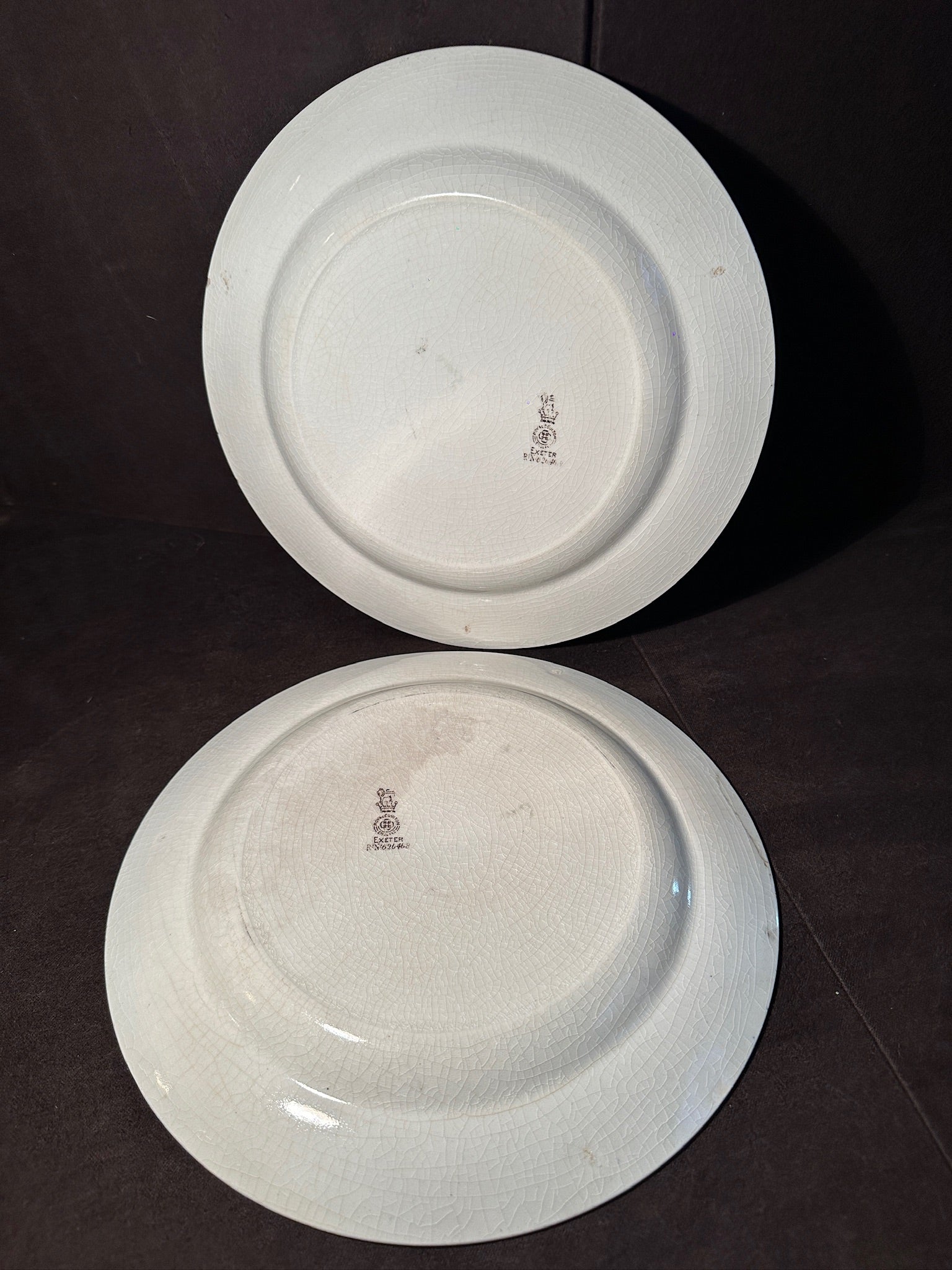 Antique Royal Doulton Exeter Plates, c. 1910s–1920s