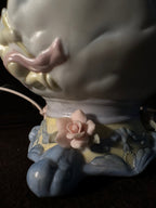 1940s Madonna and Child Ceramic Cherub Devotional Nightlight Lamp