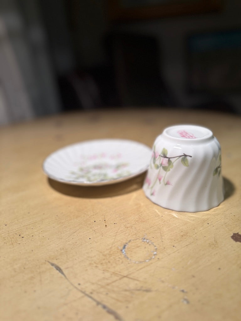 Heirloom Fine Bone China Teacup & Saucer, England (c. 1970–1985)