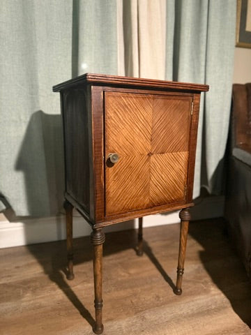 Early 20th-Century Cabinet Table (c. 1920s–1930s) | Black & Walnut Finish | Hinchman Collective