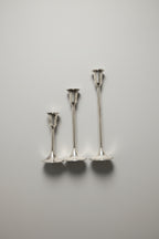 Vintage Graduated Brass Candlestick Trio, Mid-to-Late 20th Century