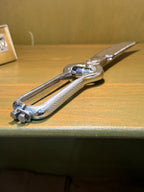 Böker Chromium Poultry Shears, Forged and Chrome-Plated with Coil-Spring Action, Bone Notch and Sliding Latch, U.S.A., c. 1945–1965