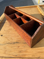Vintage Refinished Fir Plywood Carpenter's Tool Tote, c. 1920–1945
