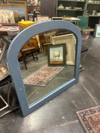 Early 20th Century Arched Dresser Mirror in Slate Blue, c. 1920–1940
