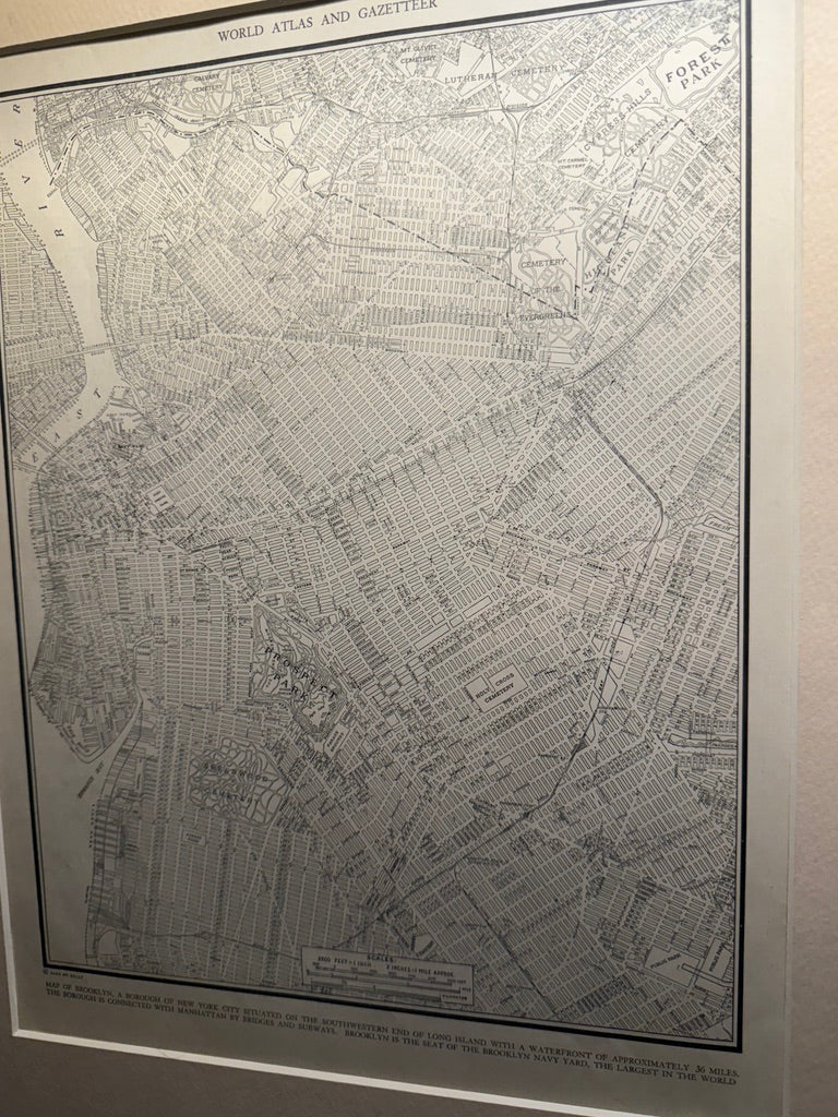 Map of Brooklyn, New York City, from Collier’s Atlas, c. 1939