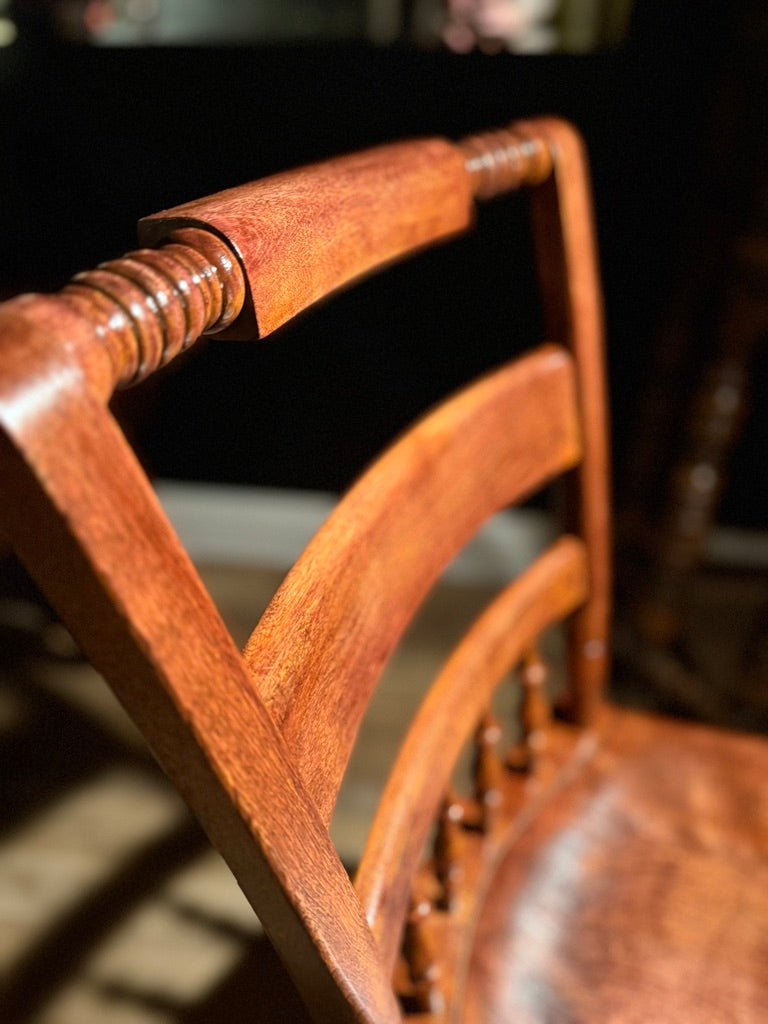 Antique Nichols & Stone American Provincial Chair (c. 1890–1930) – Solid Wood, Made in USA