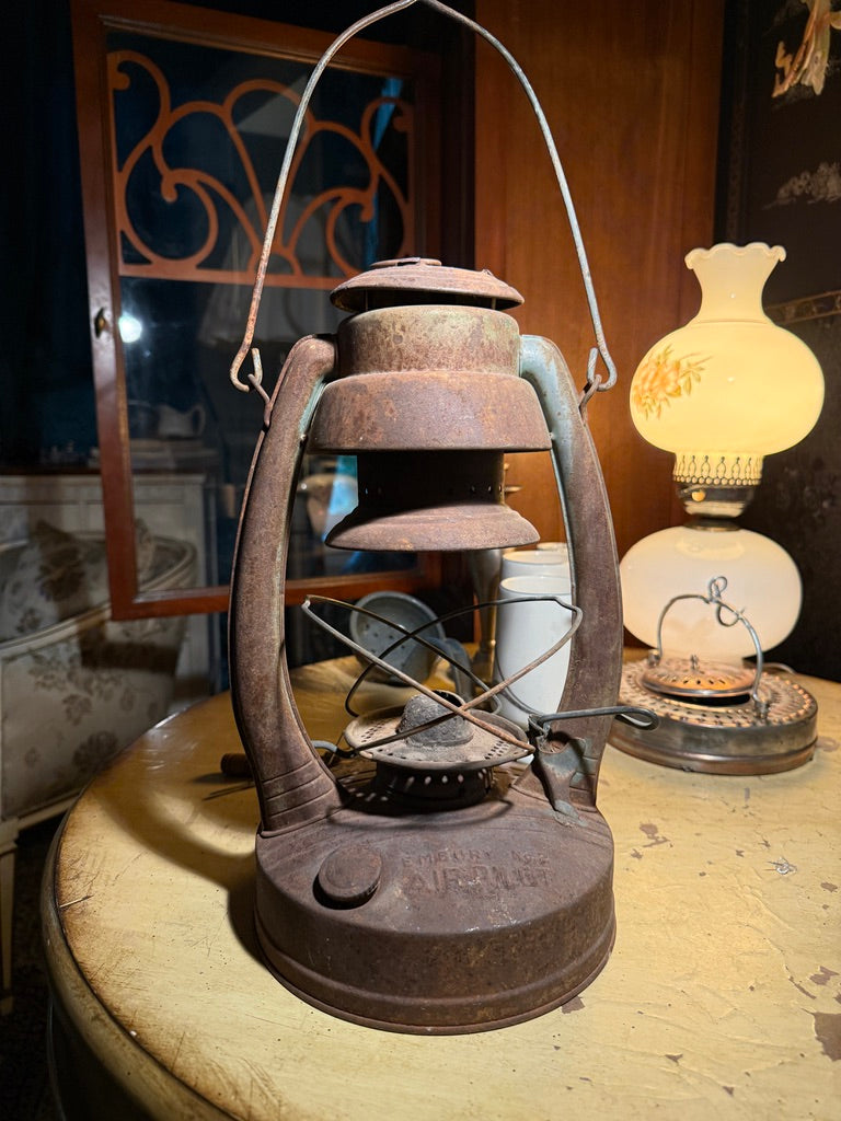 Vintage Embury No. 2 Air Pilot Kerosene Lantern, c. 1939–1953