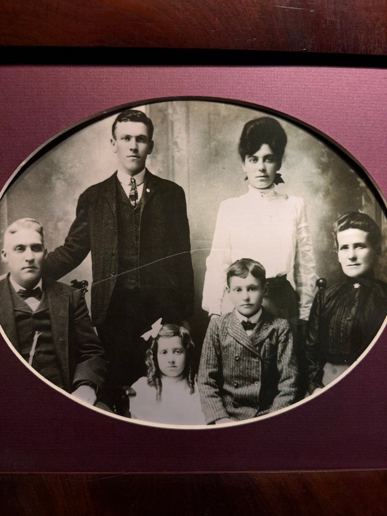 Turn-of-the-Century Family Portrait Photograph, c. 1895–1910 | Original Framed Studio Photo
