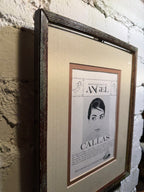 Framed Maria Callas “Angel Records” Advertisement, La Jolla Magazine (c. 1950s–1960s)