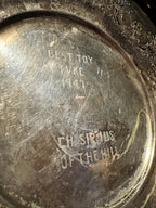 1947 Wm. Rogers Marigold Silverplate Presentation Platter, Knoxville Tennessee