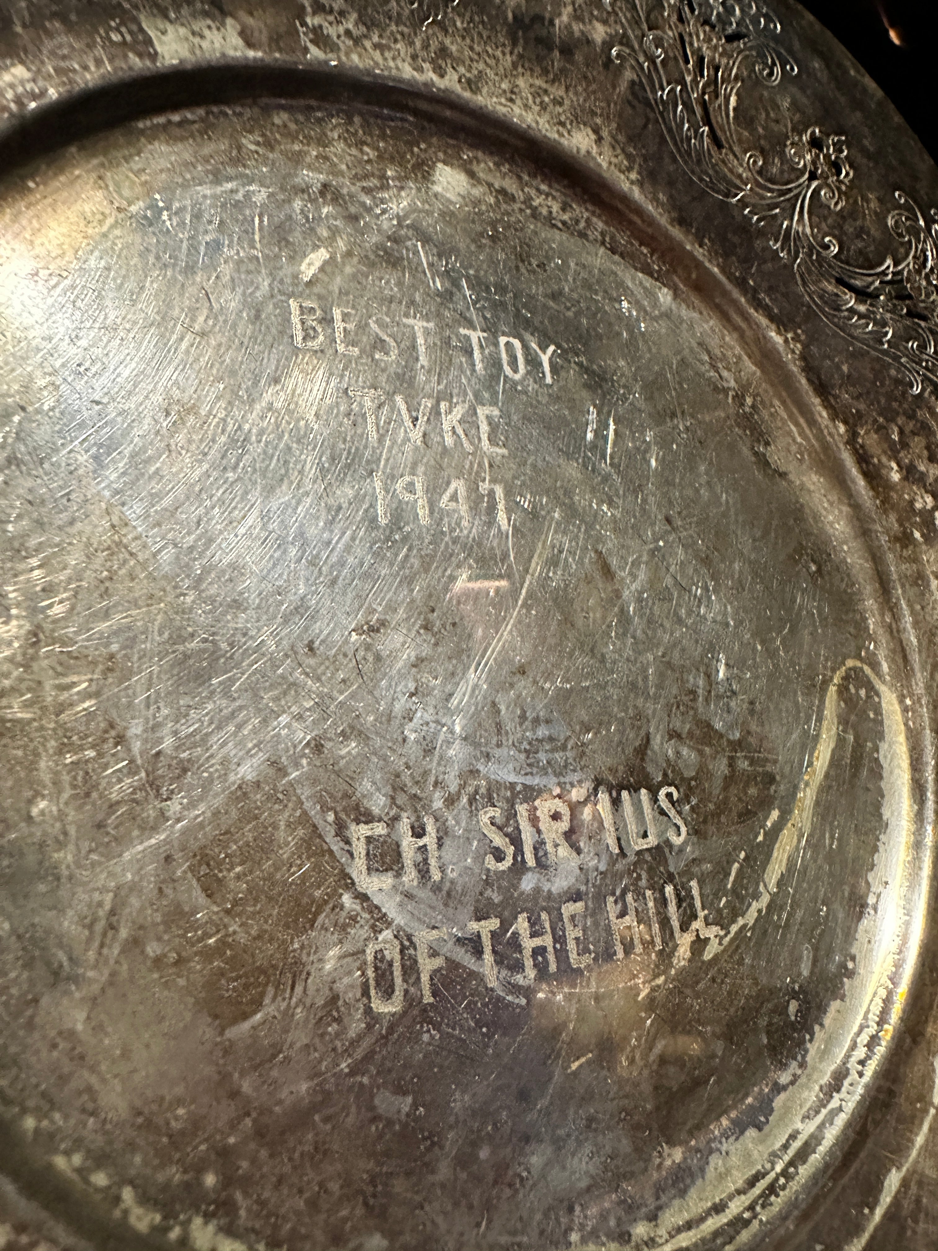 1947 Wm. Rogers Marigold Silverplate Presentation Platter, Knoxville Tennessee