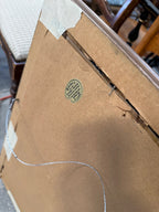 Vintage Oakland Framed Wall Mirror With Kaufher’s Label, Circa 1940s–1960s