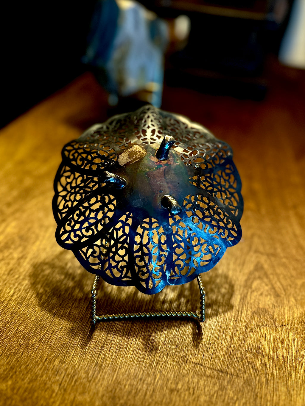 Antique International Silver Co. Lovelace Pierced Bowl on Stand (c. 1920s)