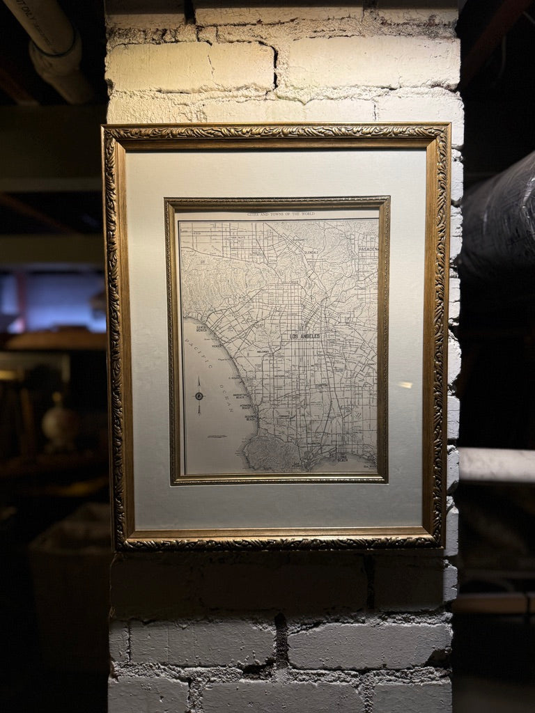 Map of Los Angeles, California, from Collier’s Atlas, c. 1939