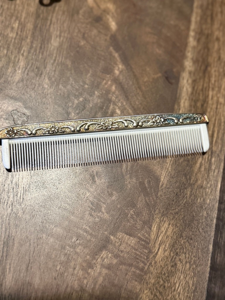 Vintage Floral Vanity Comb c.1950s
