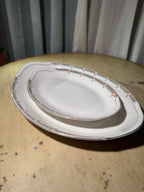 Antique Warwick China Serving Platters Floral Border USA