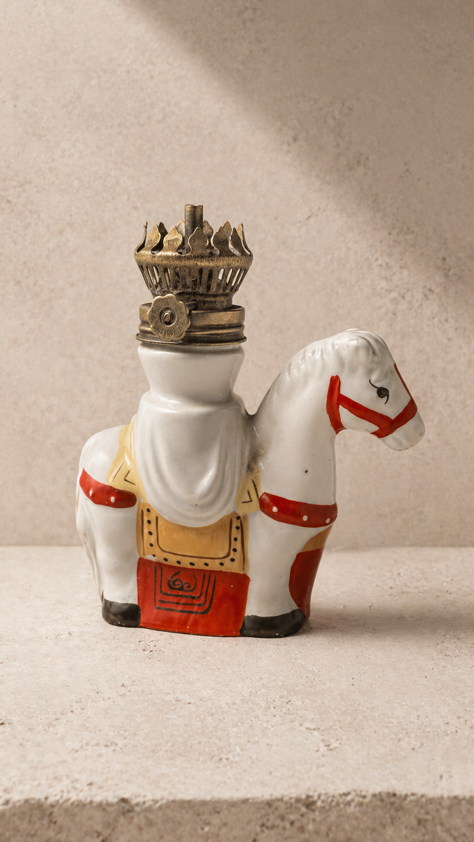 Vintage Figural Horse Oil Lamp c. 1940s–1960s