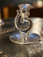 Fostoria Baroque Clear Glass Candlesticks, Pair, c. 1937–1965
