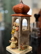 c. 1940s–1950s Goebel Germany Porcelain Bell Tower Figurine