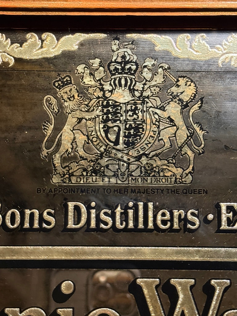 Vintage Johnnie Walker Black Label Bar Mirror | Mid-Century (c.1950–1965)