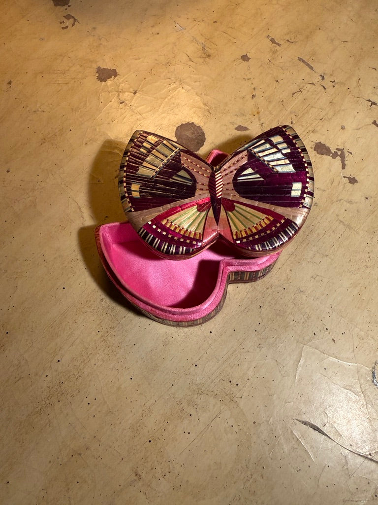 Vintage Chinese Butterfly Lacquer Box, c. 1970s–1980s
