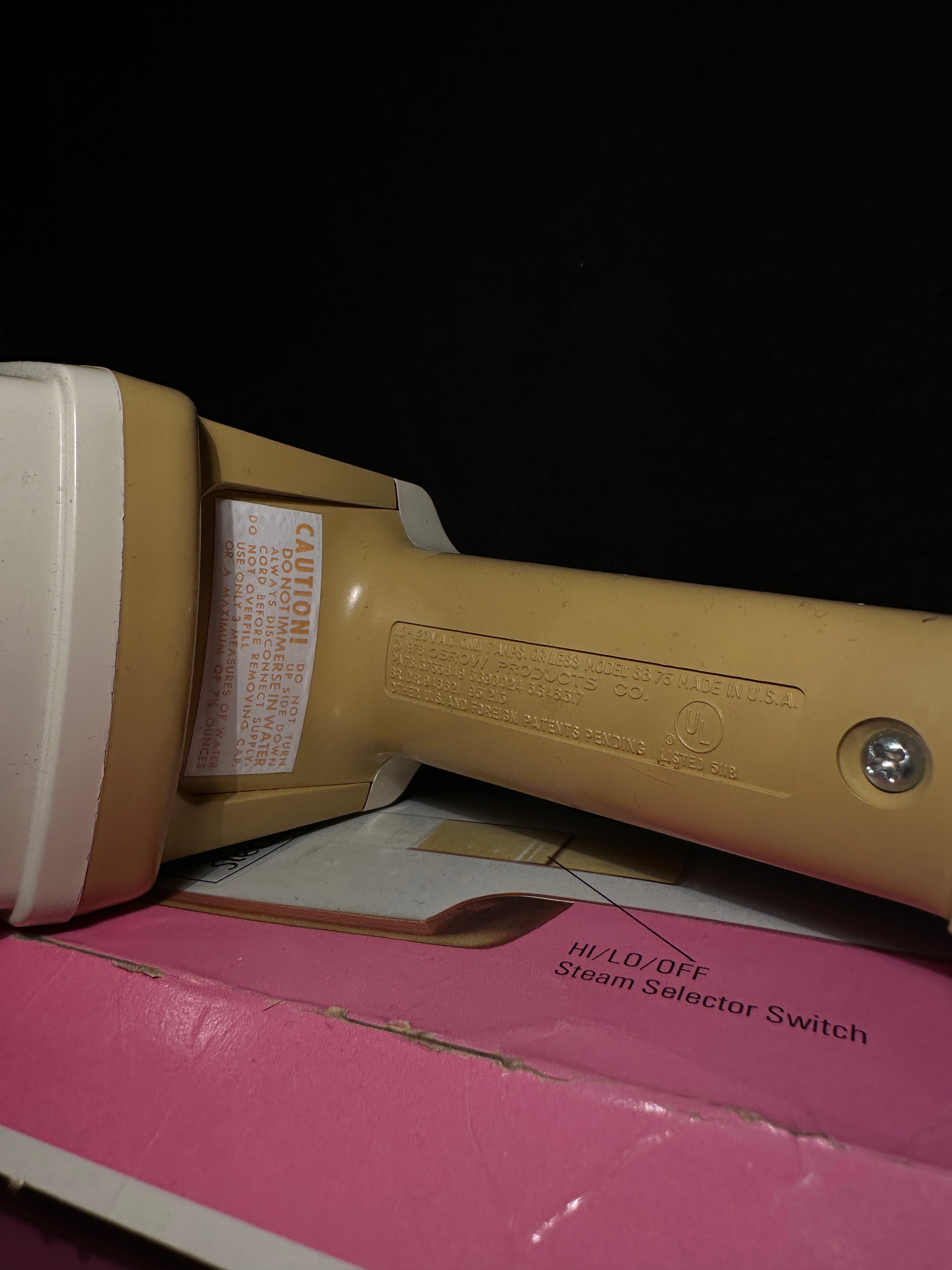 Vintage Osrow Steamstress II Sewing Steam Iron With Original Box