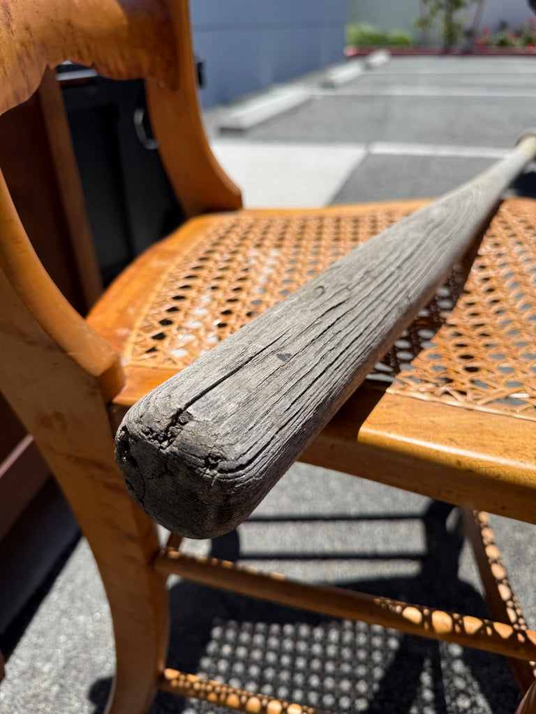 Antique Weathered Wooden Baseball Bat, Early 20th Century