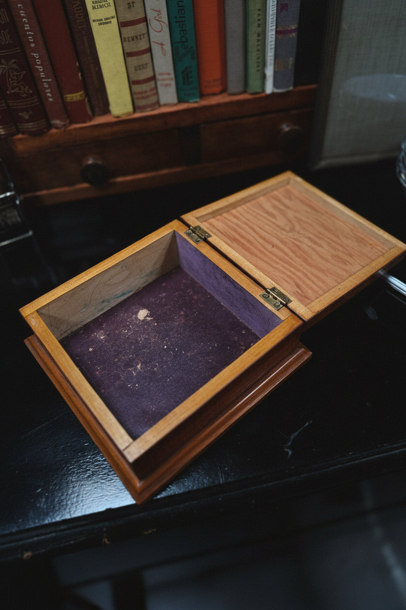 1933 Personalized Wooden Keepsake Box With Inlaid Lid